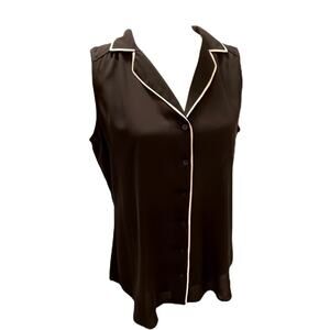 Express Sleeveless Black White Top‎ Size S